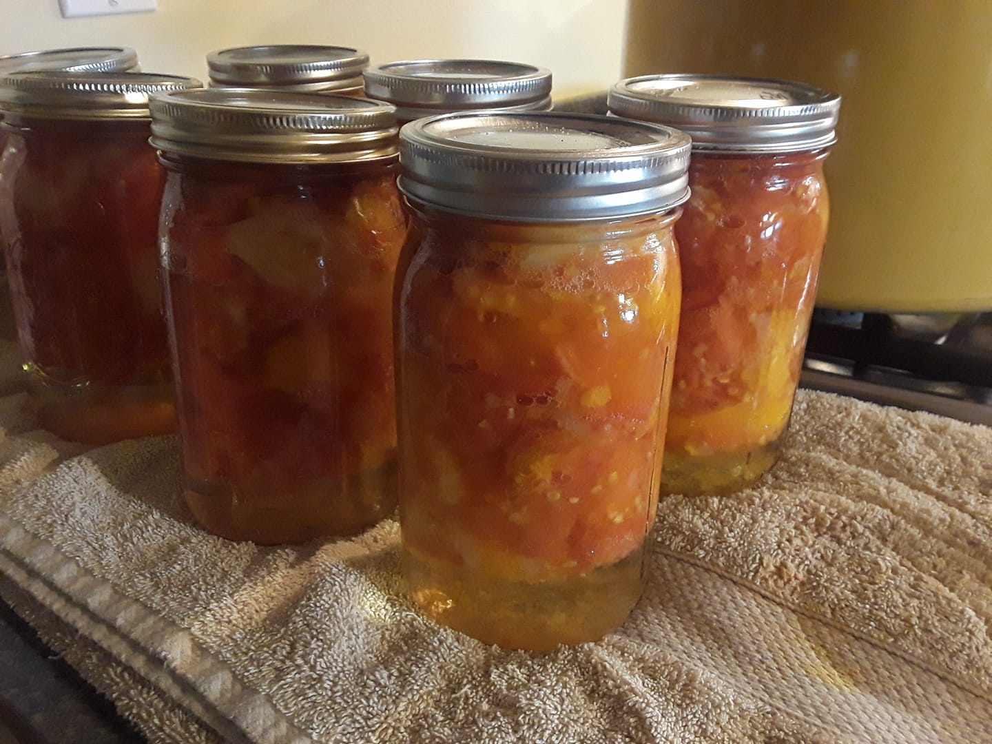 Tomato juice, stewed tomatoes, and tomato sauce!